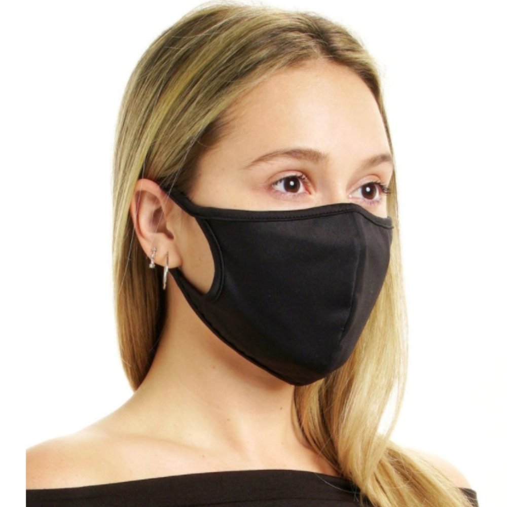 Soft Black Cotton Face Mask